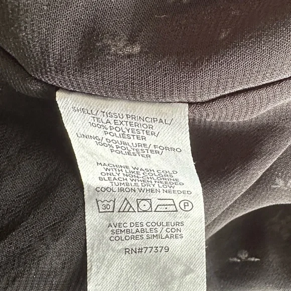 Ann Taylor | Black Floral Sheer Blouse | Short Sleeve | Size Small - Picture 6 of 6